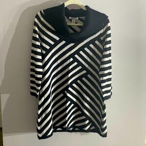 White House Black Market Shimmer Tunic Sweater Women’s Medium NWT 3/4 Sleeve